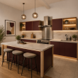 Außergewöhnliches Loft in Erfurts Altstadt mit eigenem Garten - Küche - Wohnbeispiel
